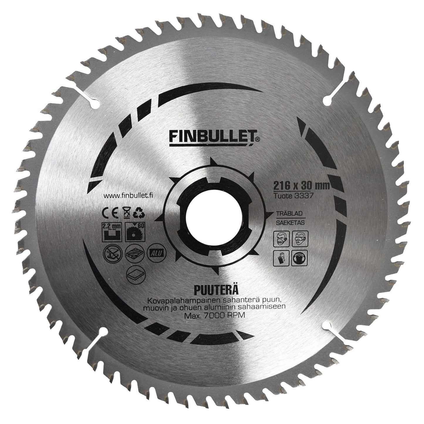 Finbullet Pyörösahanterä 216 mm 60T