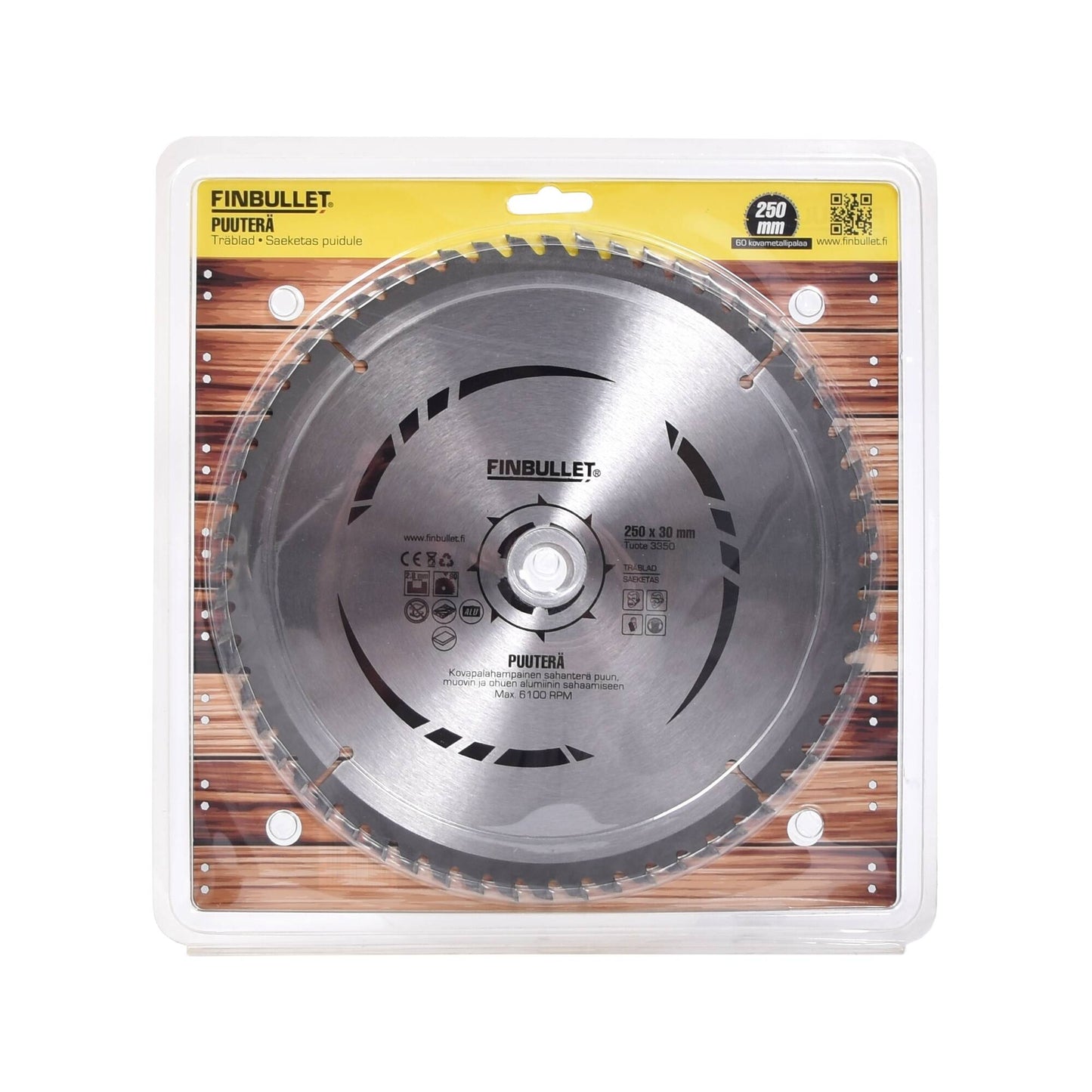 Finbullet Pyörösahanterä 250 mm 60T