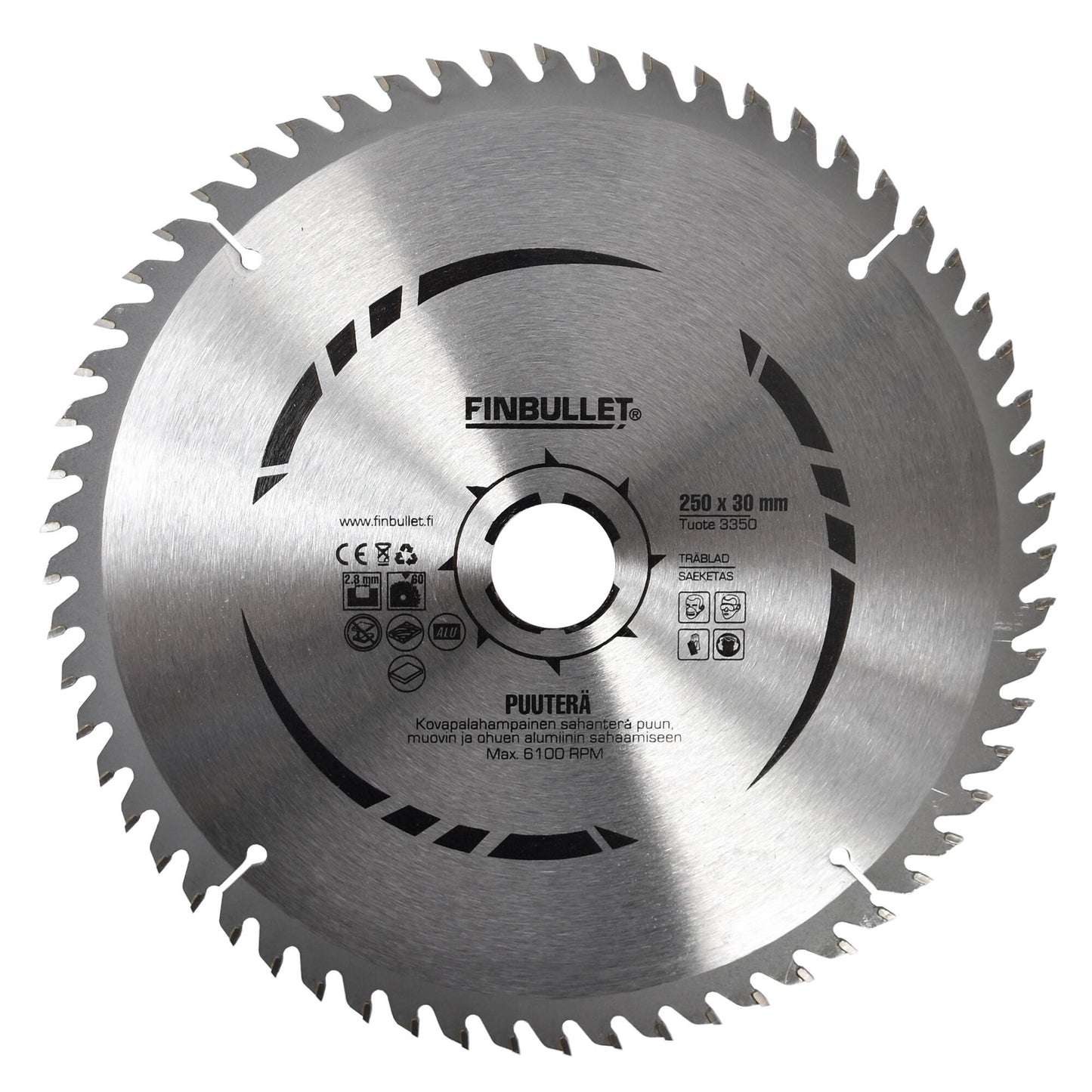 Finbullet Pyörösahanterä 250 mm 60T