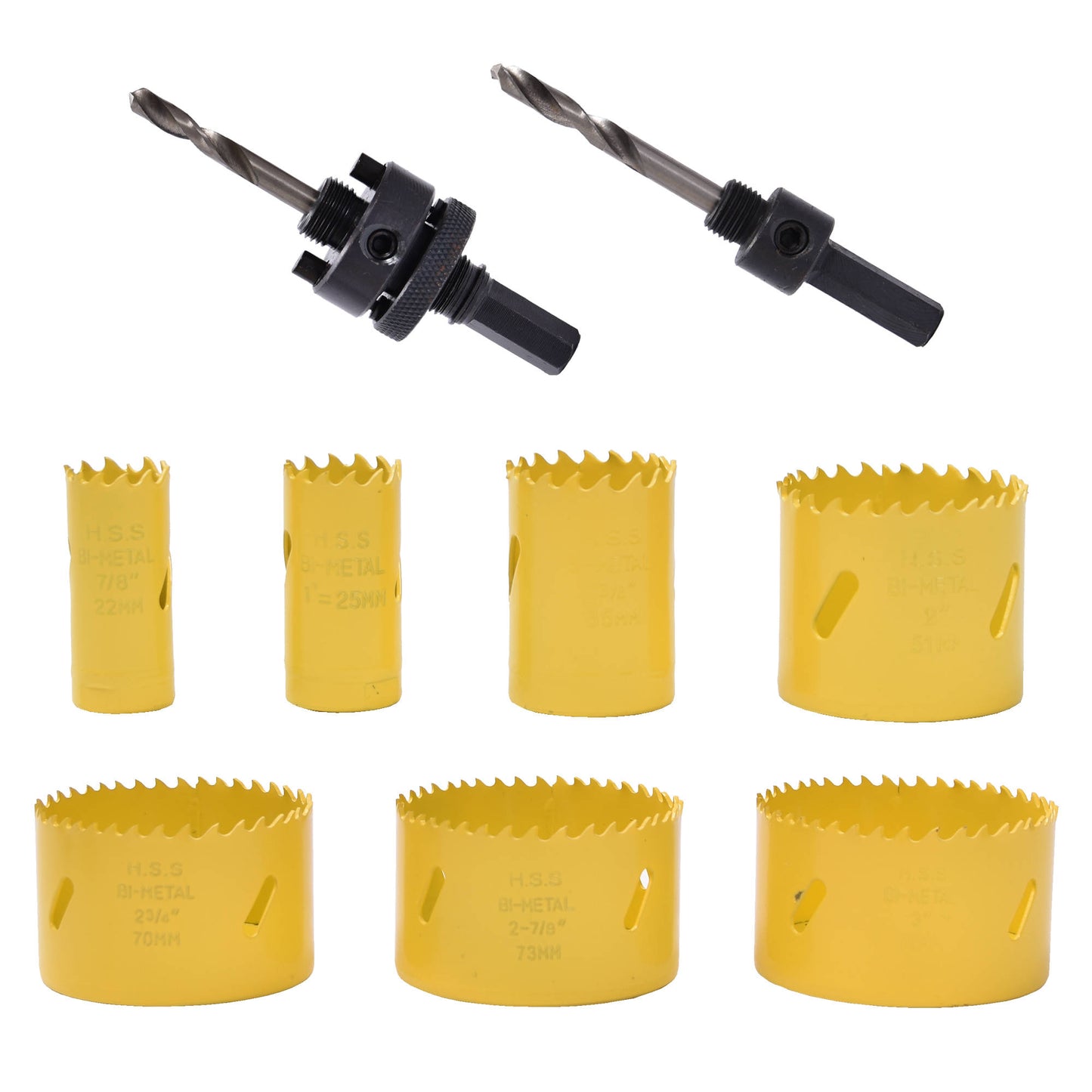 Finbullet Hole saw set M3 Bi-Met 7-piece