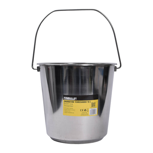 Finbullet Bucket seamless stainless steel 16L