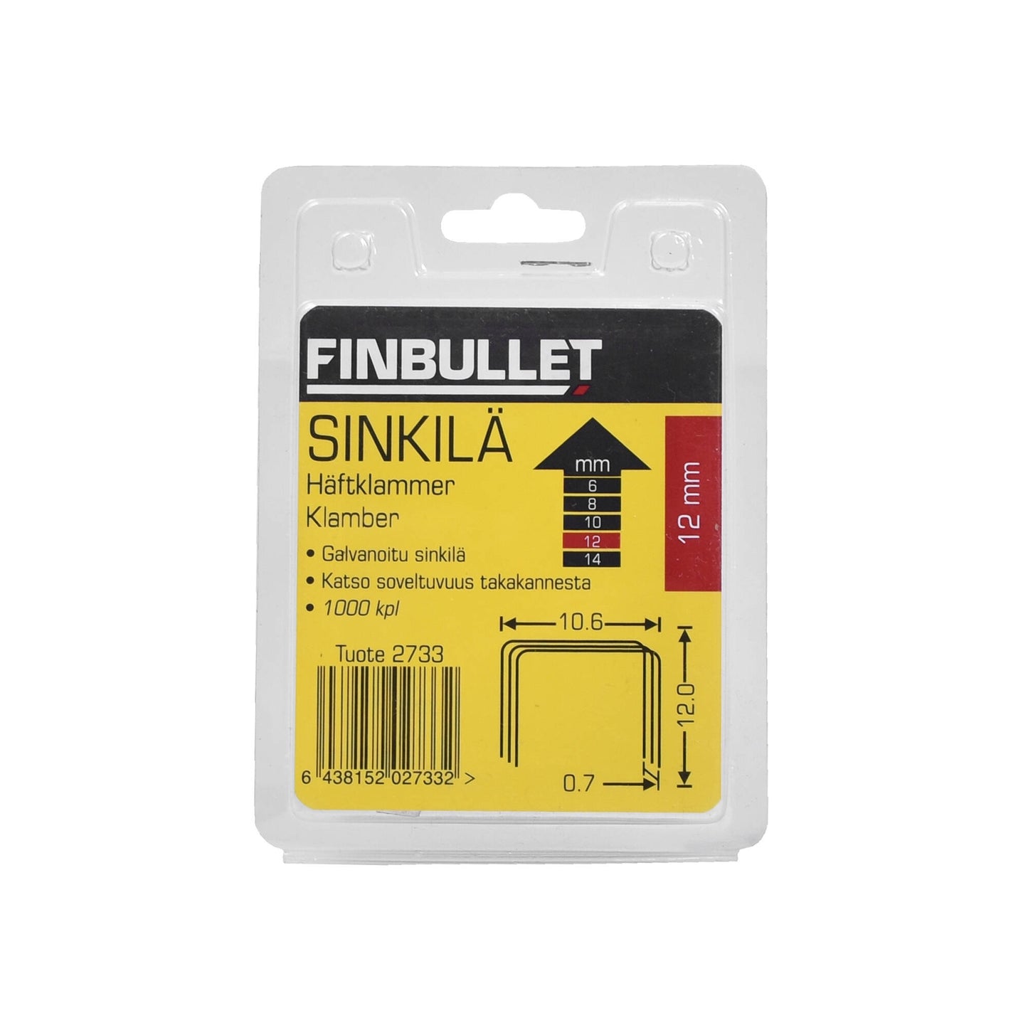 Finbullet Sinkilä #13 12mm 1000 pcs