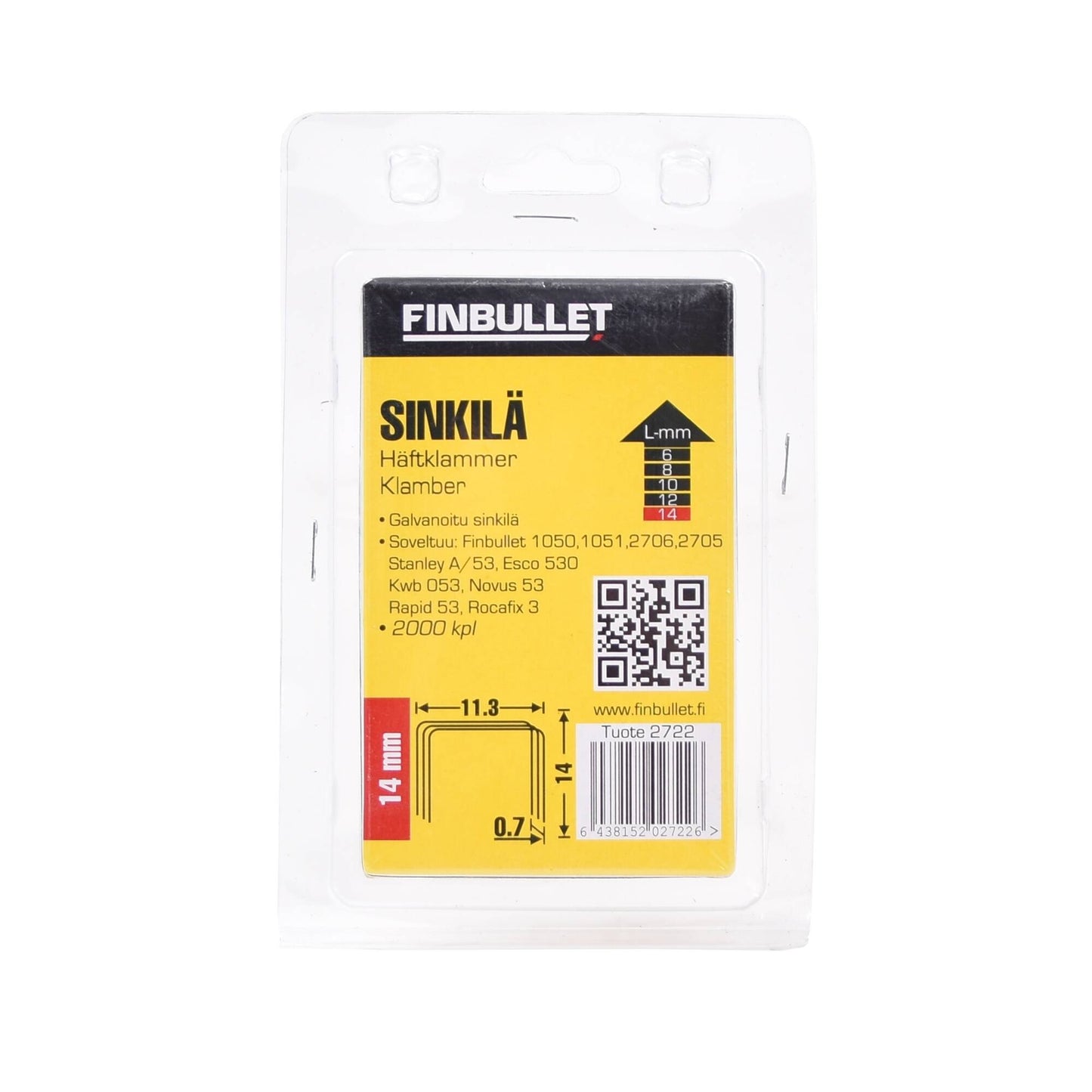 Finbullet Zinc rivet 53 14mm 2000 pcs
