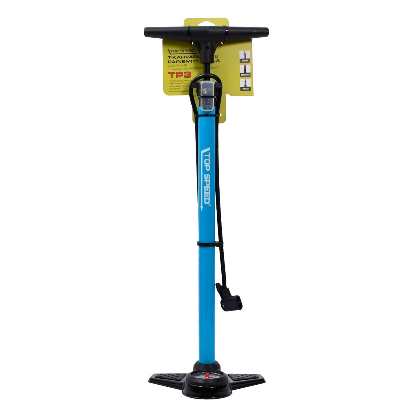 Top Speed ​​T-handle air pump/meter 1.5m rubber hose