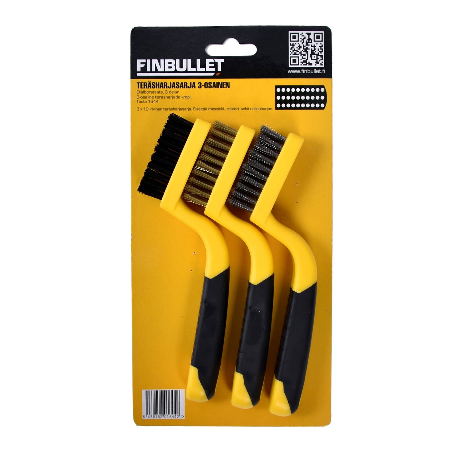 Finbullet Steel brush set 3-part 3x10 rows