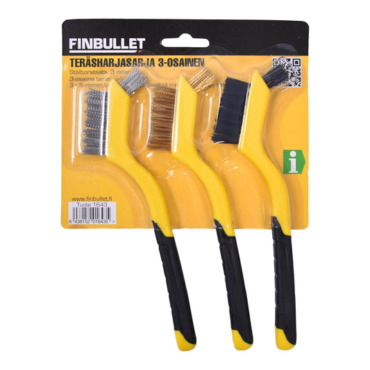 Finbullet Steel brush set 3-part 3x8 rows