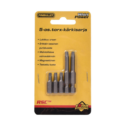 Finbullet Torx bit set T20 5-part S2