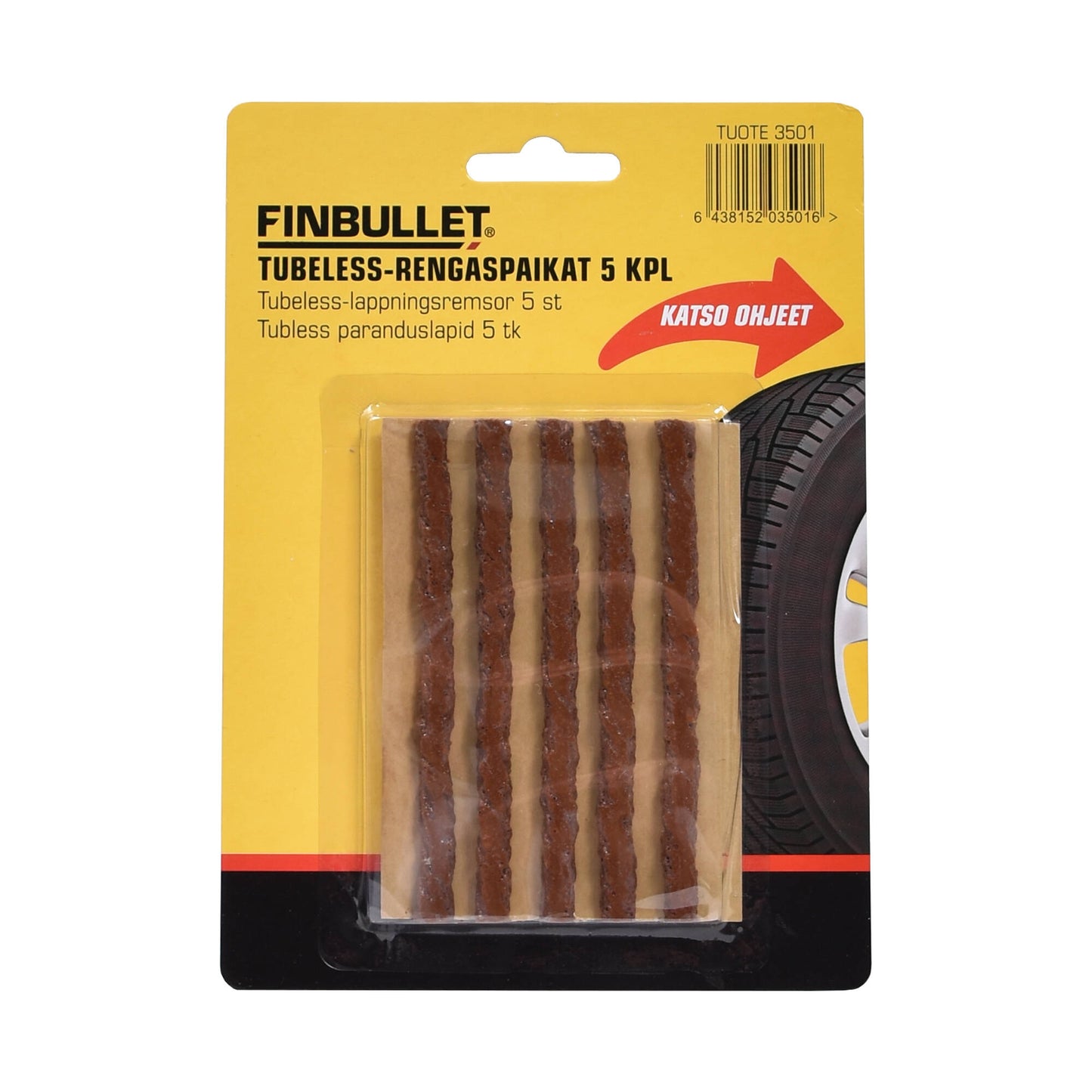 Finbullet Tubeless-rengaspaikat 5kpl