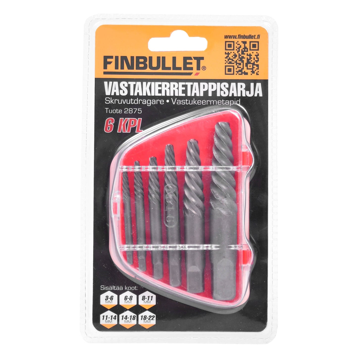 Finbullet Vastakierrelyöntitappisarja 6-osaa