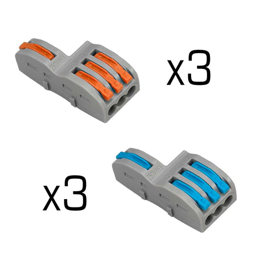 Finbullet Rocker socket connector 1-3 pole 6 pcs