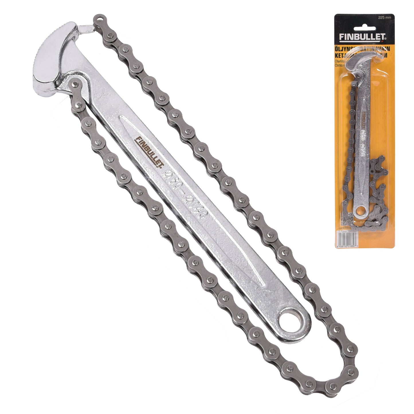Finbullet Oil filter wrench with chain 225mm