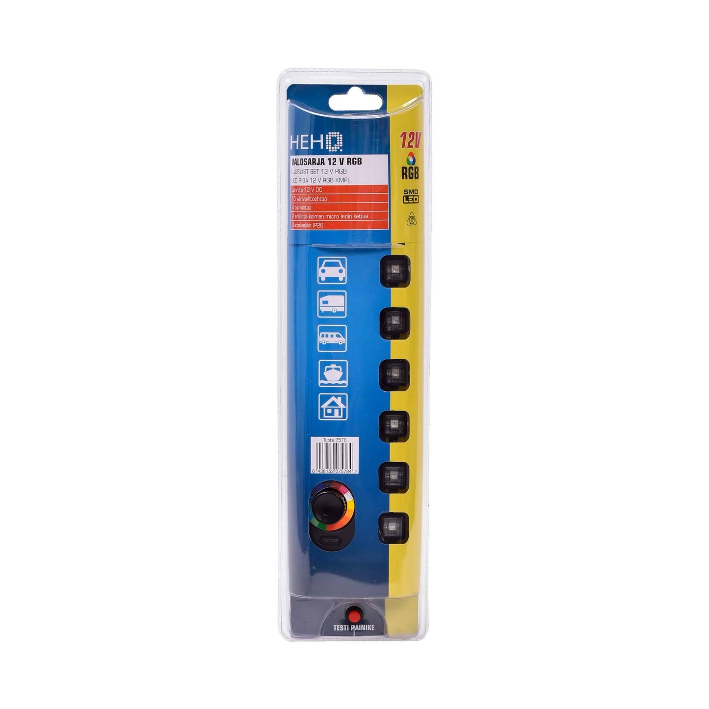 HEHQ LED micro light set 12 V RGB 2 pcs and remote control