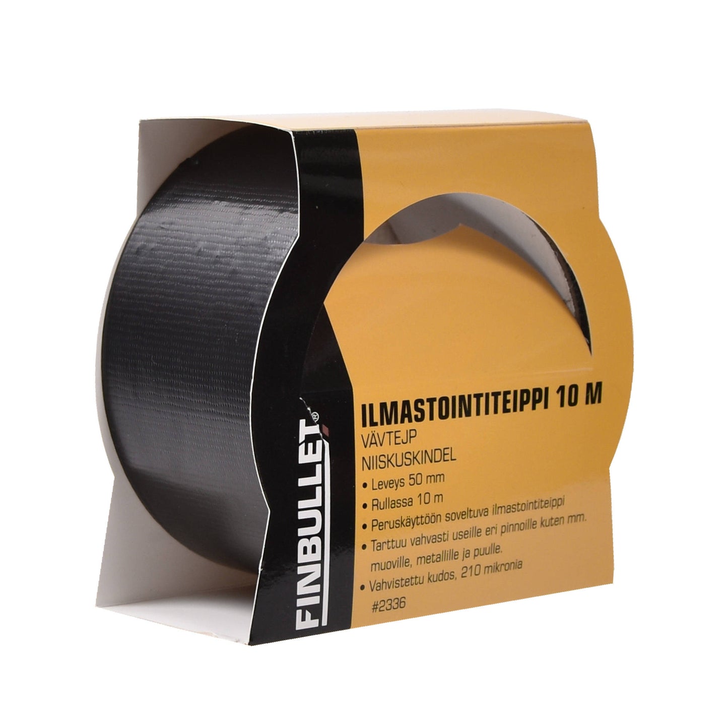 Air conditioning tape 50 mm x 10 m reinforced fabric black