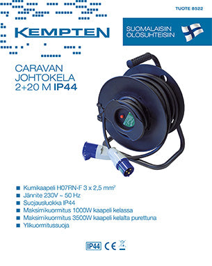 Kempten Caravan cable reel 20 m