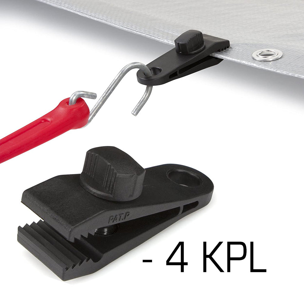 Kevytpeitekiinnittimet 4 kpl Uudelleen käytettäviä
