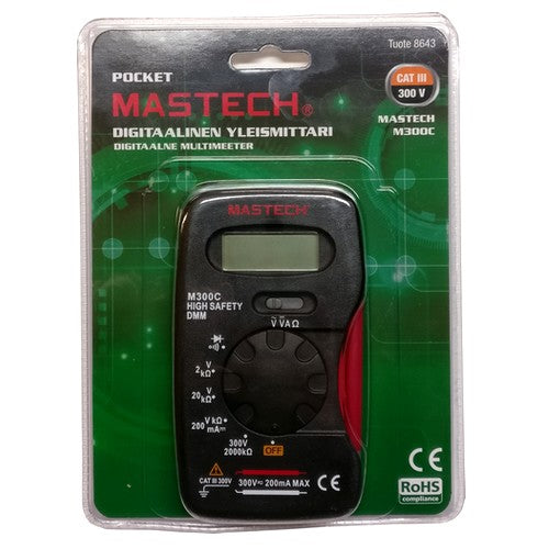 Mastech Digital multimeter CAT III 300V