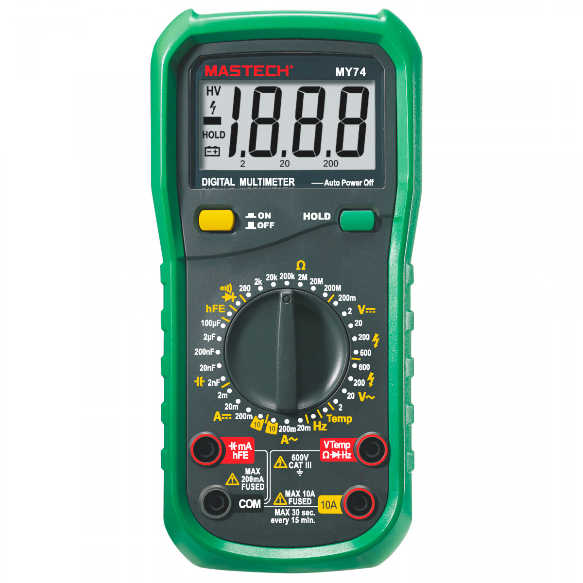 Mastech Digital multimeter CAT III 600V
