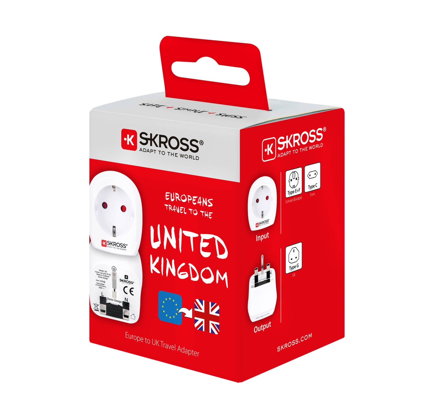 Travel adapter Europe-Great Britain 1.500230-1 BULK