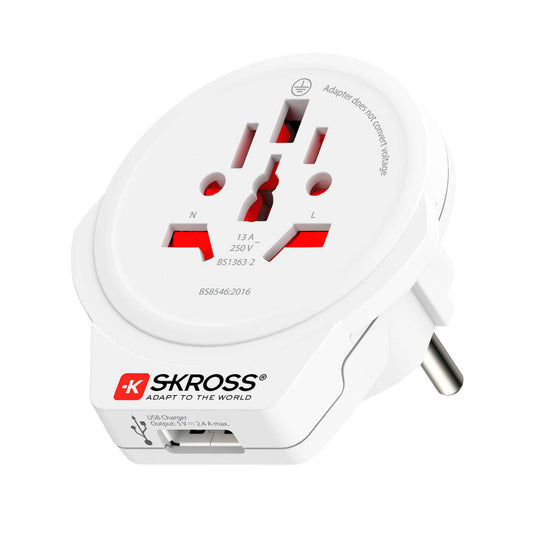 Traveller's USB adapter WORLD-&gt;EUR