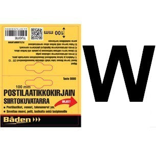 Sticker letter W, 100mm