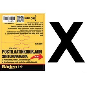 Sticker letter X, 100mm