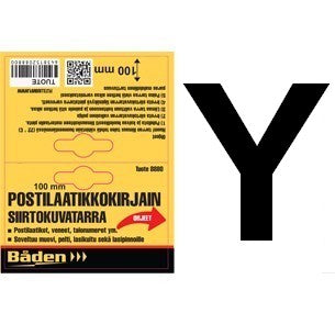 Sticker letter Y, 100mm