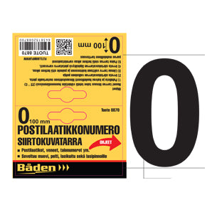 Sticker number 0, 100mm