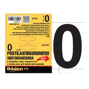 Sticker number 0, 50mm