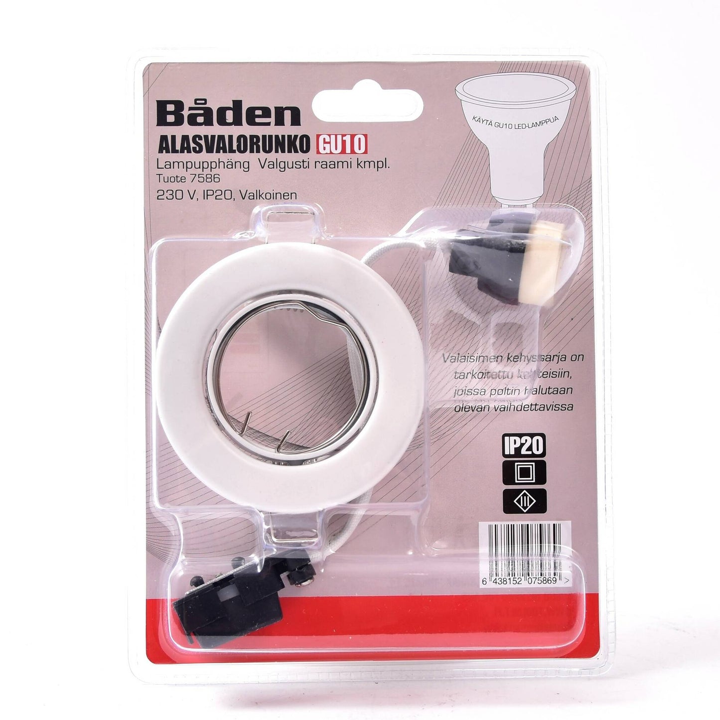 Recessed lamp GU10 white
